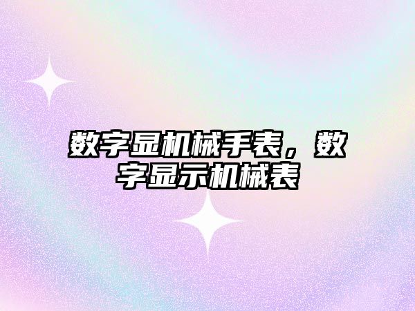 數(shù)字顯機械手表，數(shù)字顯示機械表