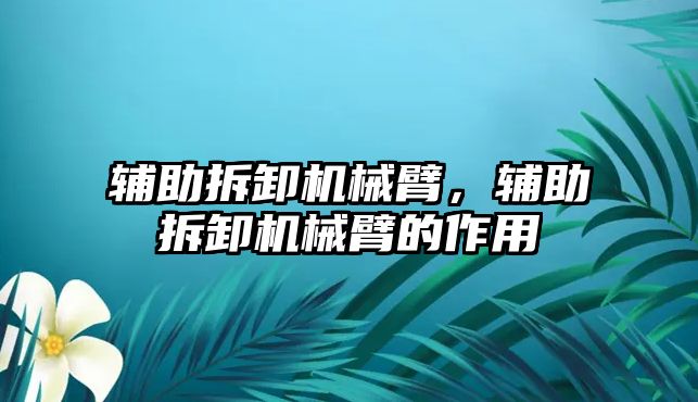 輔助拆卸機械臂，輔助拆卸機械臂的作用