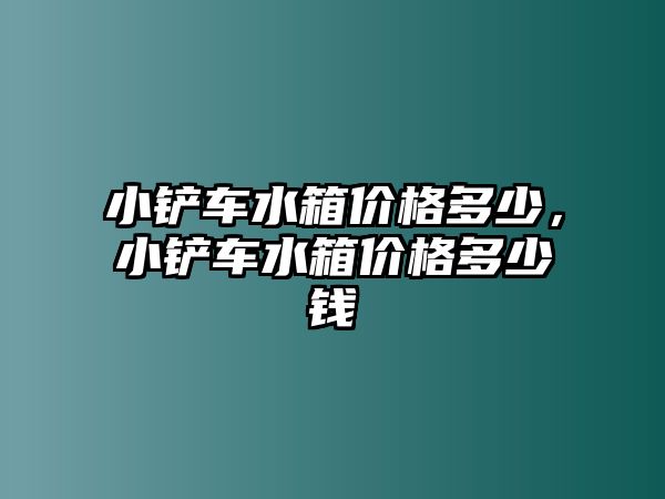 小鏟車水箱價格多少，小鏟車水箱價格多少錢